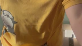 Cock and balls feather tickling