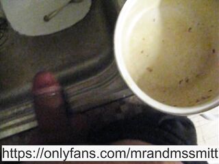 stepsister sucks stepbrother in the kitchen during lunch