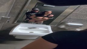 Slut wife caught getting fucked in gas station restroom