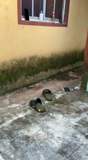 Fucking Outside the House Two Ebony Black