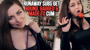 RUNAWAY SUBS GET BOUND, GAGGED, AND MADE TO CUM 1080P- ELLIE IDOL