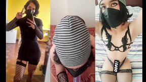 femboy TrapyAle passionately playing with her toys and lingerie in her room-- Compilation