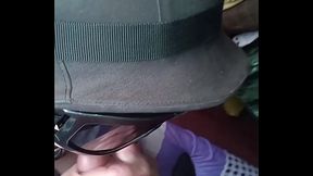 Soldier sucking his commander&#8242;s dick