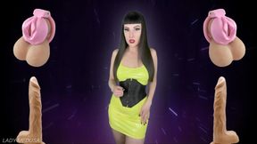 Inhale, keep stuffing your asshole with a dildo and rub your pussy cage - chasity, sissy sluts