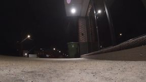 Mature CD exposing my legs and ass at night