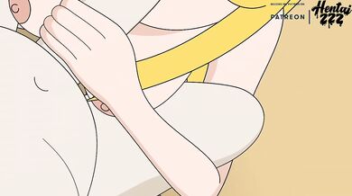 Francine gets bred by Rick's giant cock in American Dad crossover cartoon creampie