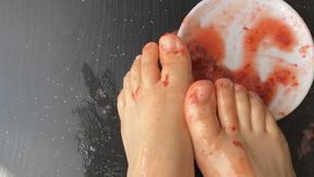 Fraises, sucre et salive