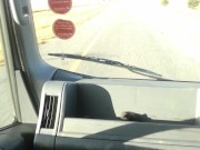 Flashing my pussy while driving