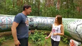 Lullu Gun And Jason Steel - Cute German Teen 18+ Gets Picked Up And Fucked In The Forest