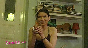 Sexy amateur Zuzinka plays with horny couple