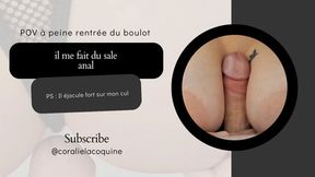 POV He returns from work and immediately takes me to the limit &#x2014; anal&#x1F44C; &mdash;  he shoots his load in my ass&#x1F351; &#x2014; Frenchwoman