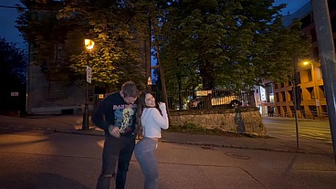 HARD FUCK and DEEPTHROAT with a FAN off the street