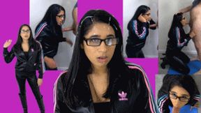 Adidas whore eRica gets caught sexting and gets face fucked, throated, and blasted with cum as punishment!