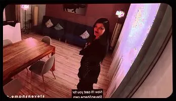 German Casting: 21-Year-Old Emo Goth Babe Dominates Studio