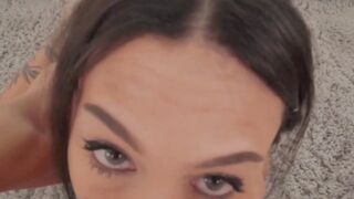 Deep-Throating Delight! Spit Swallow Gagging Blowjob with Big Dick