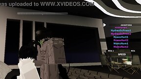 Femboy gets naughty with anal and blowjob on roblox