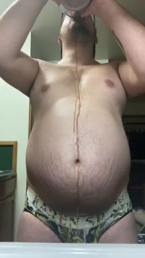 Stuffed pig hits his limits