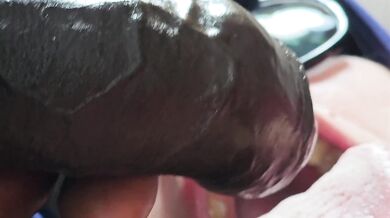 He drained two big cum loads, one in my mouth and the other in my big fat pussy - BBW SSBBW swallow