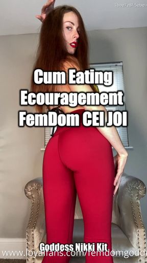 Cum Eating Encouragement Jerk off Instructions Gentle FemDom CEI JOI