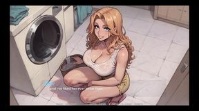 my new girlfriend [ taboo hentai game ] ep.39 naughty laundry fantasy with step mom !