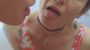 Long Tongue Mirror Licking