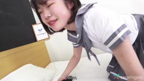 Cute Japanese Girl Next Door, Ayumi Gets Into Costume to Play
