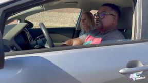 Ria Bentley’s car BJ fuels BBC beast fucks anal creampie
