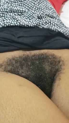Sexy MILF showing her Dark hairy pussy   Clip 1