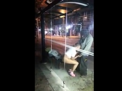 Homeless man getting head in down town Baltimore City