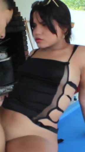 Danna's slut riding my cock while her boyfriend is on his way - Porn in Spanish   Clip 2