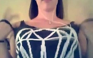 Webcam teen bate with toy