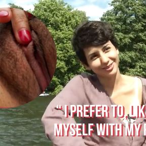 Ersties - Adorable Anais Plays With Her Hairy Pussy in the Middle of a Lake