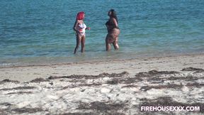 beach day with big ass juicy tee and fat pussy barbie bugatti