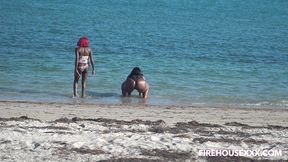 beach day with big ass juicy tee and fat pussy barbie bugatti