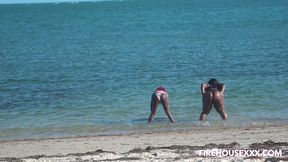 beach day with big ass juicy tee and fat pussy barbie bugatti
