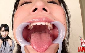 Saliva POV Hina Azumi’s Tongue Glistens-long, Wet, and Dripping Spit Onto Your Cock