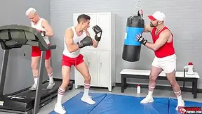 Jim Blasting Their Load While Fisting - Andre W And Wolfie Braden Shaw