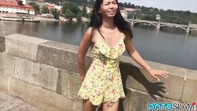 ”Asian babe gets her mouth & beaver screwed after lovely date”
