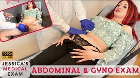 EXAMINING JESSICA “DOWN LOW”, PART 1 - ABDOMINAL EXAM - Stethoscope, Palpation, Auscultation, Percussion - GYNECOLOGICAL EXAM - Speculum Insertion *in HD*