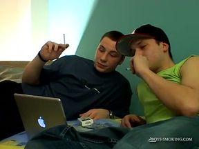 Straight Buddies Smoke Sex!