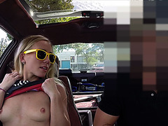 Super hot and pretty blonde sells her car and her pussy for some cash