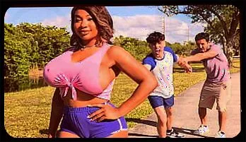 Ebony Mystique Oiled Threesome – Big Ass & Tits Action New release