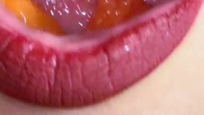 Goddess Enjoys Yummy Juicy Fruit
