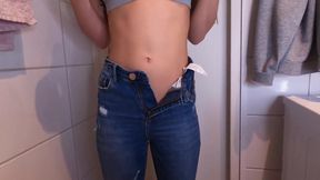 Kelly Aleman gets dirty with a schoolgirl's house & gets a huge creampie