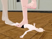 Giantess Kaguya and Lucy Trample