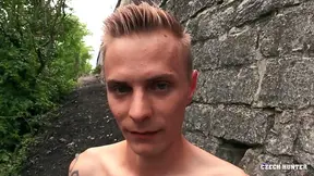Skinny Czech boy fucked bareback in POV