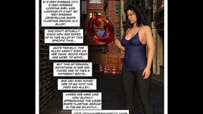 Female Muscle Growth comic - FMG comic - Superhero transformation
