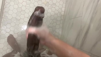 Stepbrother sneaks in bathroom while stepsister shower, she caught him spying and made him get in, her ass is so fat and pussy is so wet she will make you cum quick