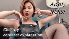 Chastity contract explanation for a slave.