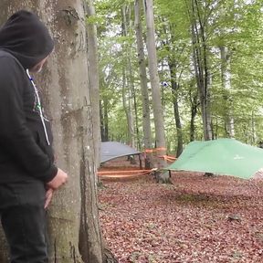 Creampie with a stranger at the camping